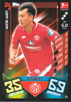 Dong-Won Ji 1. FSV Mainz 05 2019/20 Topps MA Bundesliga #238